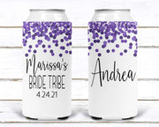 Confetti party huggers. Skinny can party favors. Personalized Birthday or Bachelorette Party Favors. Slim Girls Weekend party favors!